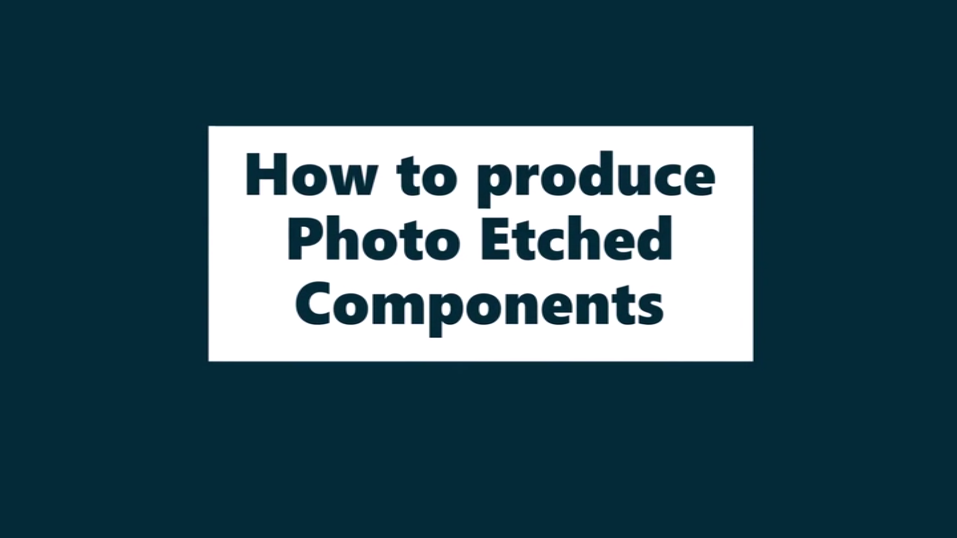 What Is Photo Etching? ACE Our 8Step Photo Etching Guide