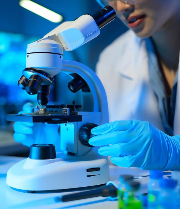 Microscope inspection of precision metal component